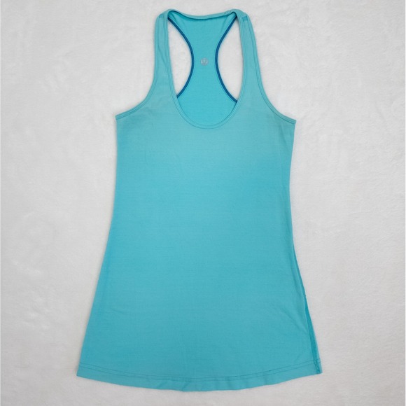 Lululemon Aqua Blue Racerback Tank Top - Athletic Workout Activewear - Picture 1 of 4